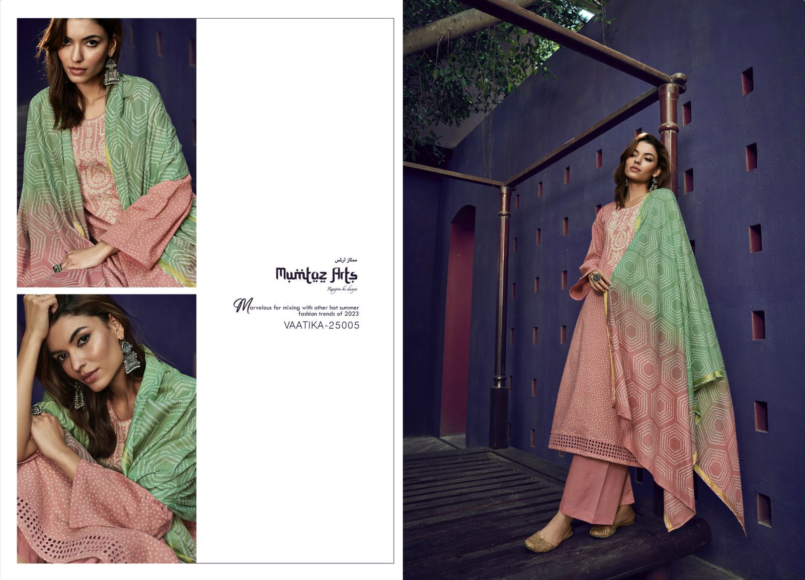 Vaatika By Mumtaz 25001-25008 Dress Material Catalog